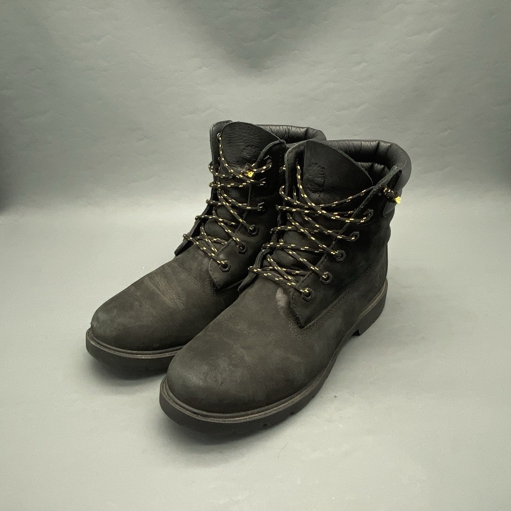 Timberland Linden Woods Black‎ Nubuck Combat Boots A156s Women Sz 10